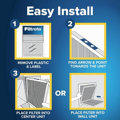 Filtrete 12x12x1 MERV 12 AC Furnace Air Filter - Asthma & Allergy Friendly | 4-Pack, 3 Month Use