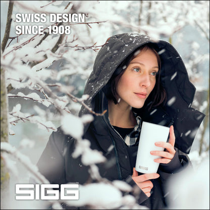 Sigg - Neso Pure Cream Coffee Travel Mug - With Tritan Lid - Dishwasher Safe - Lightweight - BPA Free - 18/8 Stainless Steel - White - 14 Oz