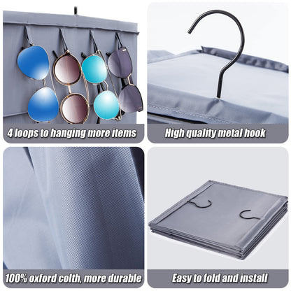LADYBRO Baseball Cap Storage for Closet Hanging Hat Organizer Hat Rack 10-Shelf or 2 Pcs 5-Shelf, Trucker Dad Golf Cap Newsboy Container Display Hanger Holder Oxford Cloth Space Saver