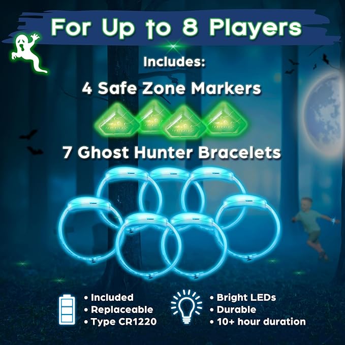 Ghosts in The Graveyard Redux: One of The Best Spooky Outdoor Games for Kids | Ages 5+ 4-8 Players | for Outdoor Parties &amp Camping | Glow in The Dark Toys | Tween Boy Gift Ideas | Ghostly Fun!