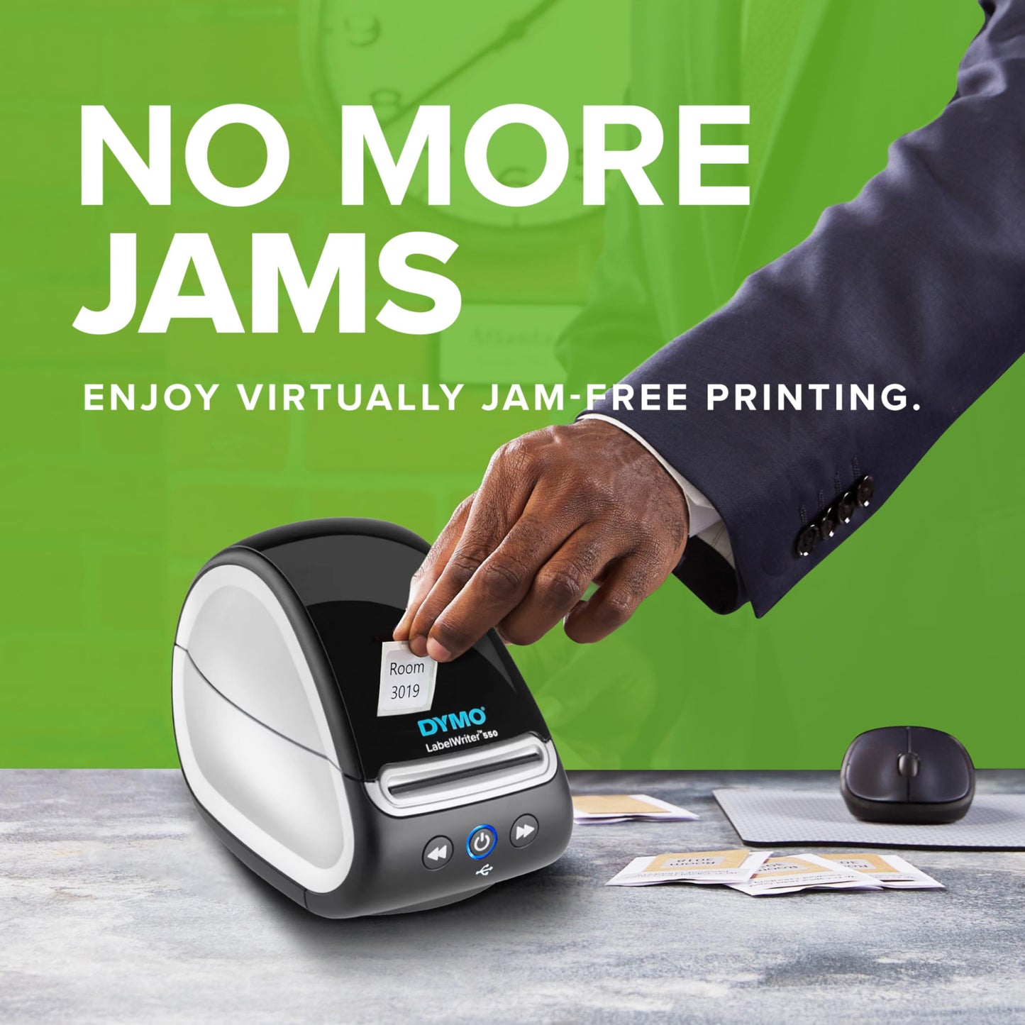 DYMO LabelWriter 550 Series Label Printer with Dymo-Branded Label Compatibility Automatic Recognition Low Waste Optimized Direct Thermal Printing and Plastic-Free Packaging