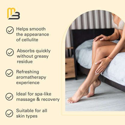 M3 Naturals Firming Body Massage Oil with Collagen & Stem Cell – Helps Smooth The Appearance of Cellulite & Improve Skin Texture – Refreshing Aromatherapy Body Oil for Legs & Full Body – 16 Fl Oz