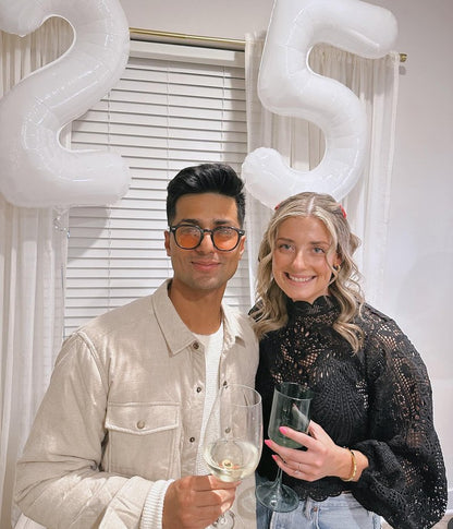 White Number 10 Balloon 40 inch, 10 Number Balloons, 10th White Birthday Decorations for Girls Boys, 10 Year Old Party Supplies