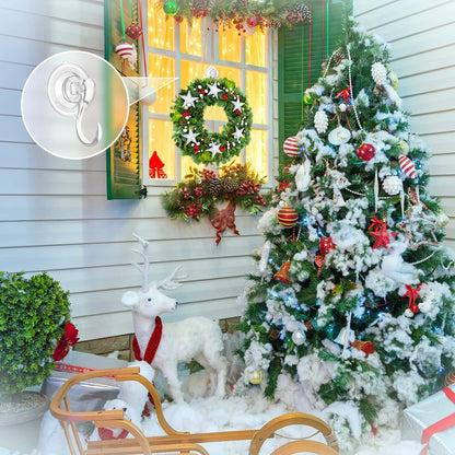 VIS'V Suction Cup Hooks, Small Shower Suction Hooks with Wipes, Heavy Duty, Removable and Reusable, Clear, 4 Pcs