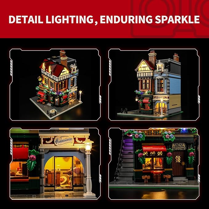 BRIKSMAX 2.0 Light Kit for Lego-Residential Townhouse -Innovative Led Lighting Compatible with Lego Icons 10350 - Not Included Model Set