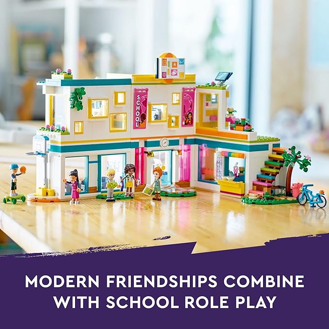 LEGO Friends Heartlake International School 41731 Building Toy with 5 Mini-Dolls and Accessories Pretend Play School Classroom Building Kit Gift for Christmas for Girls Boys and Kids Ages 8 and Up