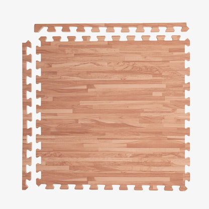 IncStores Premium Soft Wood Print Foam Flooring Tiles | Interlocking Foam Tiles for Home, Gym, Training and Yoga | 5/8" - Textured Maple, 144 Square Feet