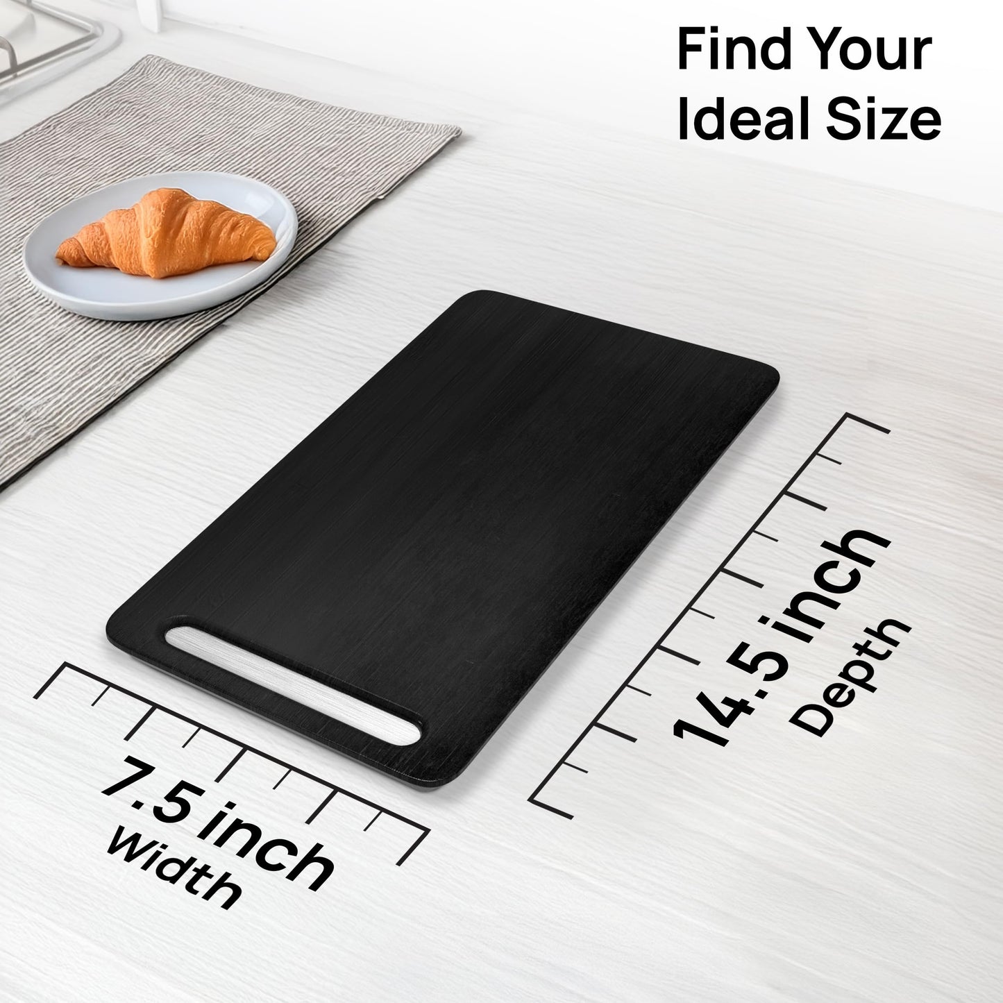 Ibyx Elegant Round Sliding Tray for Your Pressure Cooker, Air Fryer & Heavy Kitchen Appliances - Sturdy, Slides Easily from Under The Cabinet (Natural, 13”)