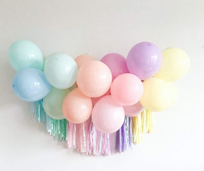 Brontothere Pastel Party Balloons 12 inches 100pcs Assorted Color Birthday Balloons Kid's Baby Shower Balloons