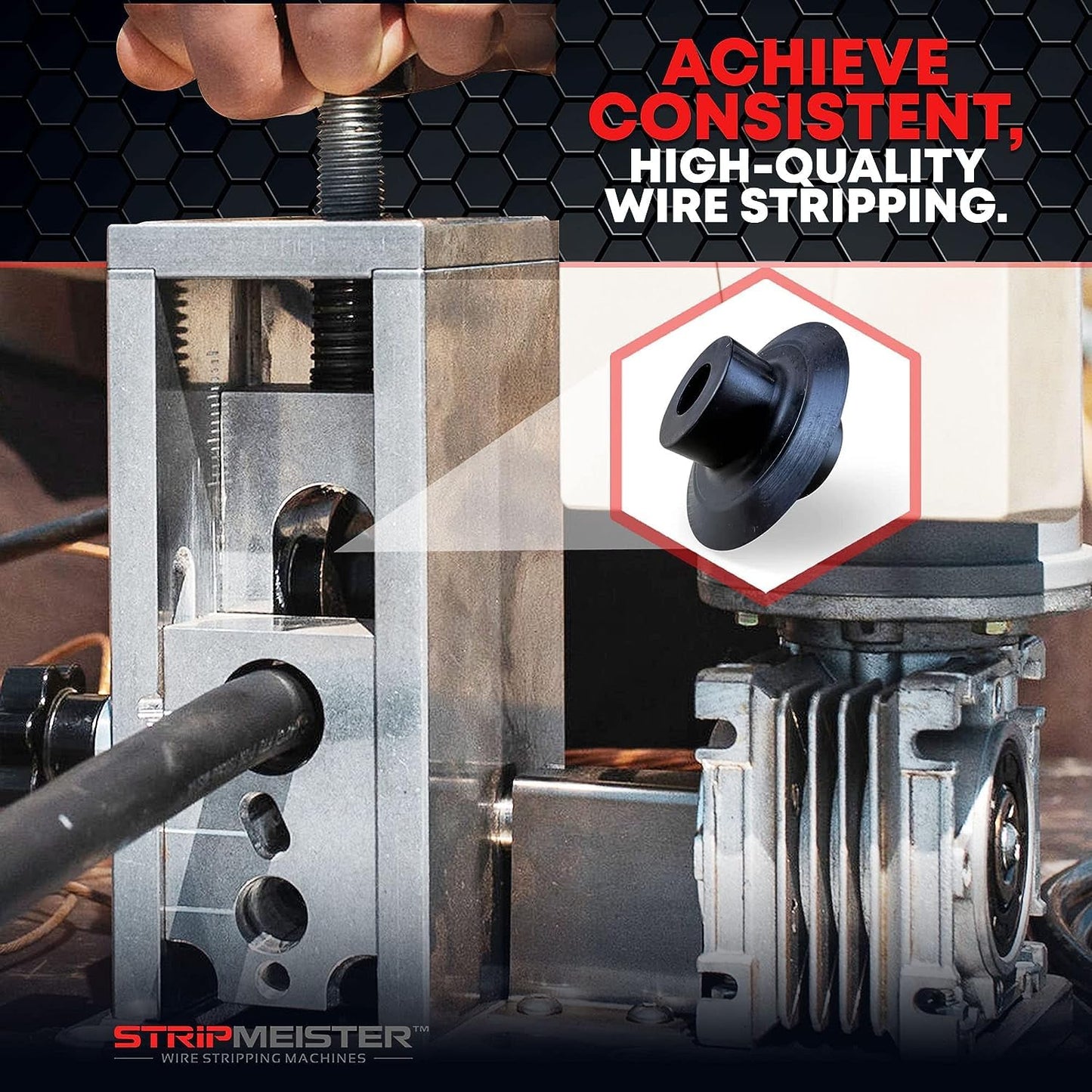 StripMeister E350x Wire Stripping Machine Kit: Complete Wire Stripping Solution with Blade Replacement and Ultra-Grip Feeder Replacement - Feeder & Shaft Assembly