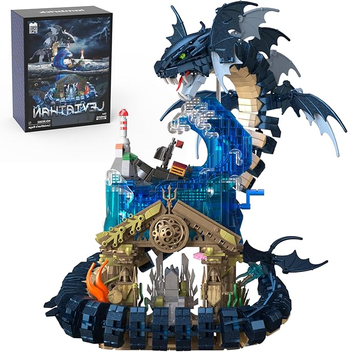 Medieval Building Toys Dragon Building Blocks Set for Adults Teens Boys Girls 14+ Years Old DIY Model Building Kits Hobbies Decor Graduation Birthday Housewarming (2210PCS)