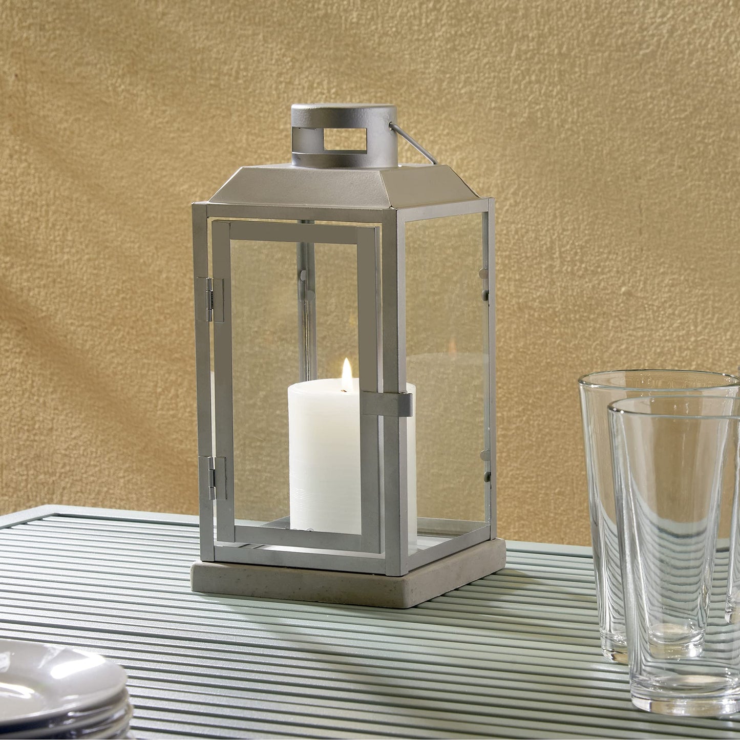 Smart Living 84135 Sadie Lantern, Silver