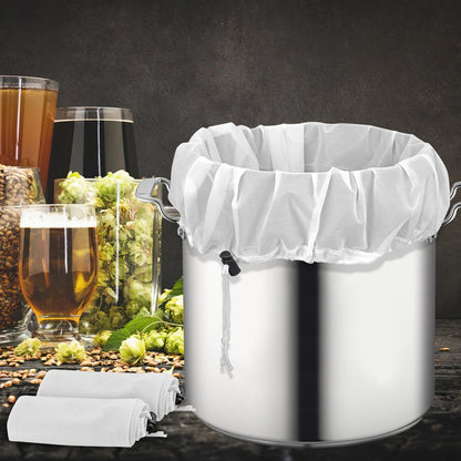 Brew Bags, 2 Pack Extra Large Reusable Straining Bag, 26"x22", 250 Micron Fine Mesh Strainer Bag with Adjustable Drawstring for Home Brewing Hops Grains Fruit Wine Beer Making Brew in a Bag Supplies
