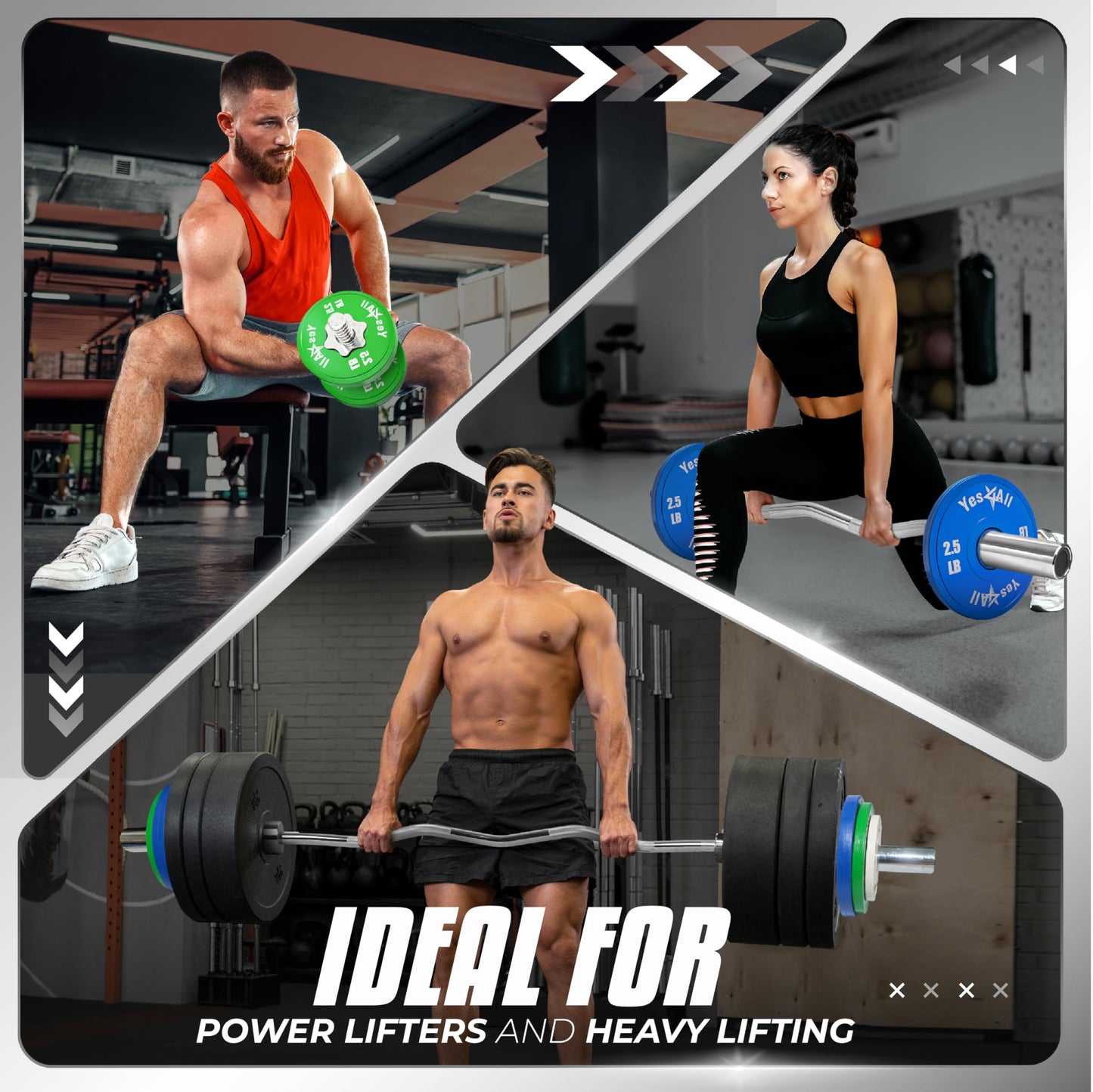 Yes4All Fractional Weight Plates Set, Available In Steel And Rubber, Set of 2/4/6 Plates in 1.25LB, 2.5LB, or 5LB Sizes, Micro Change Plates for Dumbbell and Olympic Barbell Weightlifting