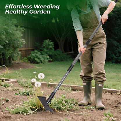Walensee Garden Weeder Tool – Manual Weed Puller & Uprooting Weeding Tool with Weed Rake, Long Handle Grass Remover for Easy Weed Removal, Ideal Gardening Weeding Tool & Garden Hoe for Weeding