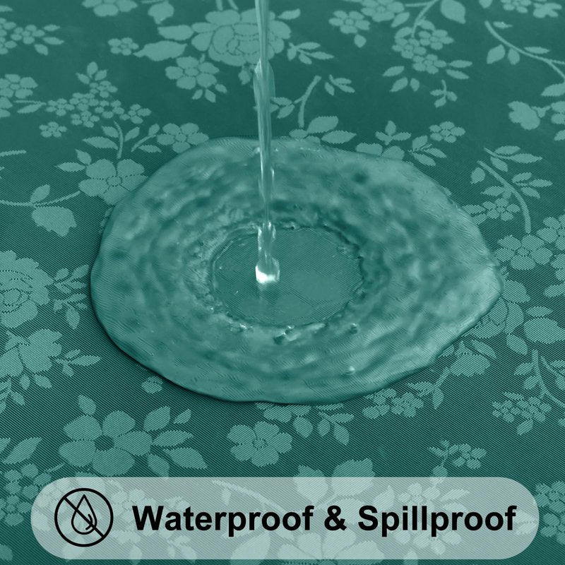 Smiry Rectangle Table Cloth, Waterproof Heavy Duty Vinyl Tablecloths, Wipeable Washable Table Cover for Kitchen and Dining Room (Green, 52" X 70")