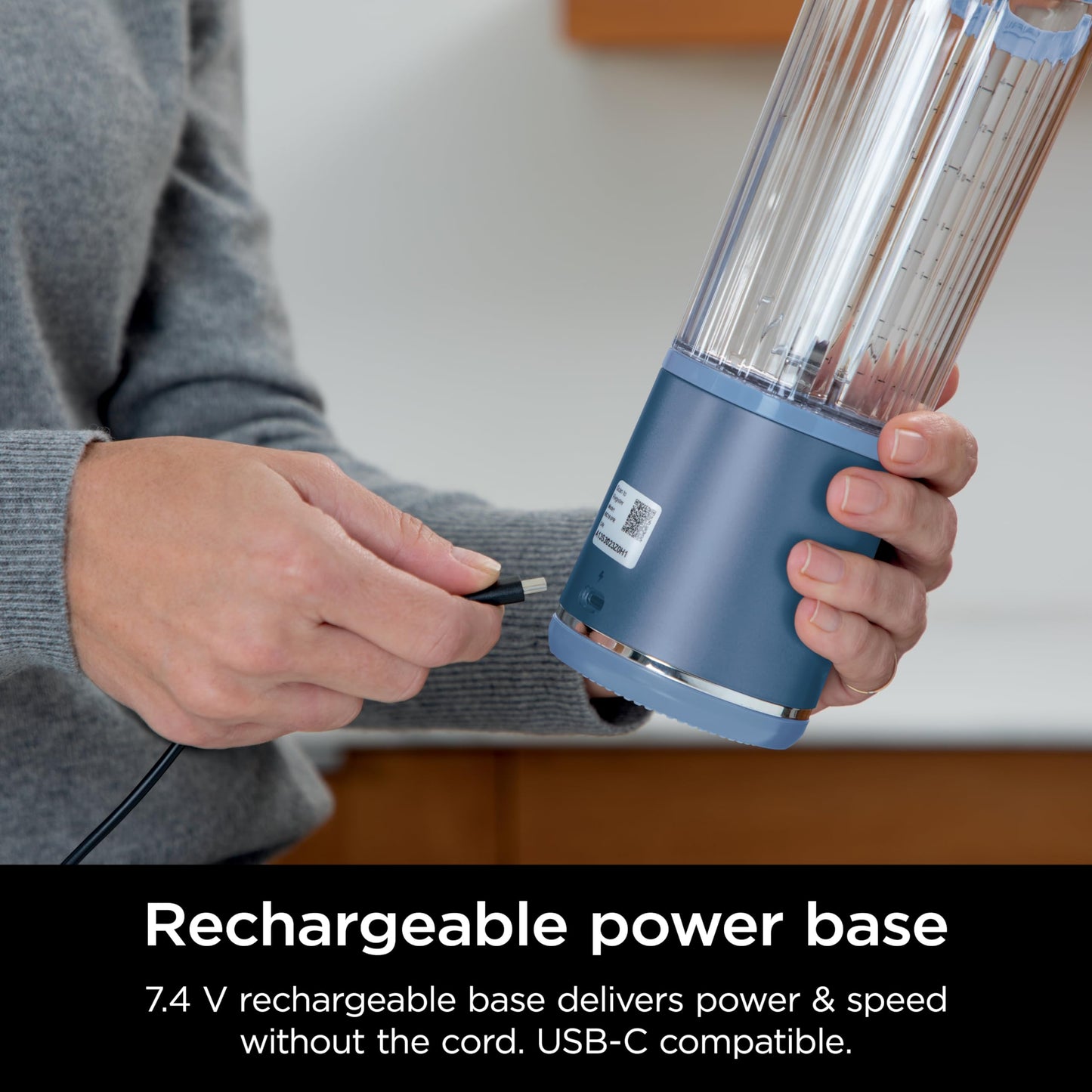 Ninja BC151BK Blast Portable Blender, Cordless, 18oz. Vessel, Personal Blender-for Shakes & Smoothies, BPA Free, Leakproof-Lid & Sip Spout, USB-C Rechargeable, Dishwasher Safe Parts, Black