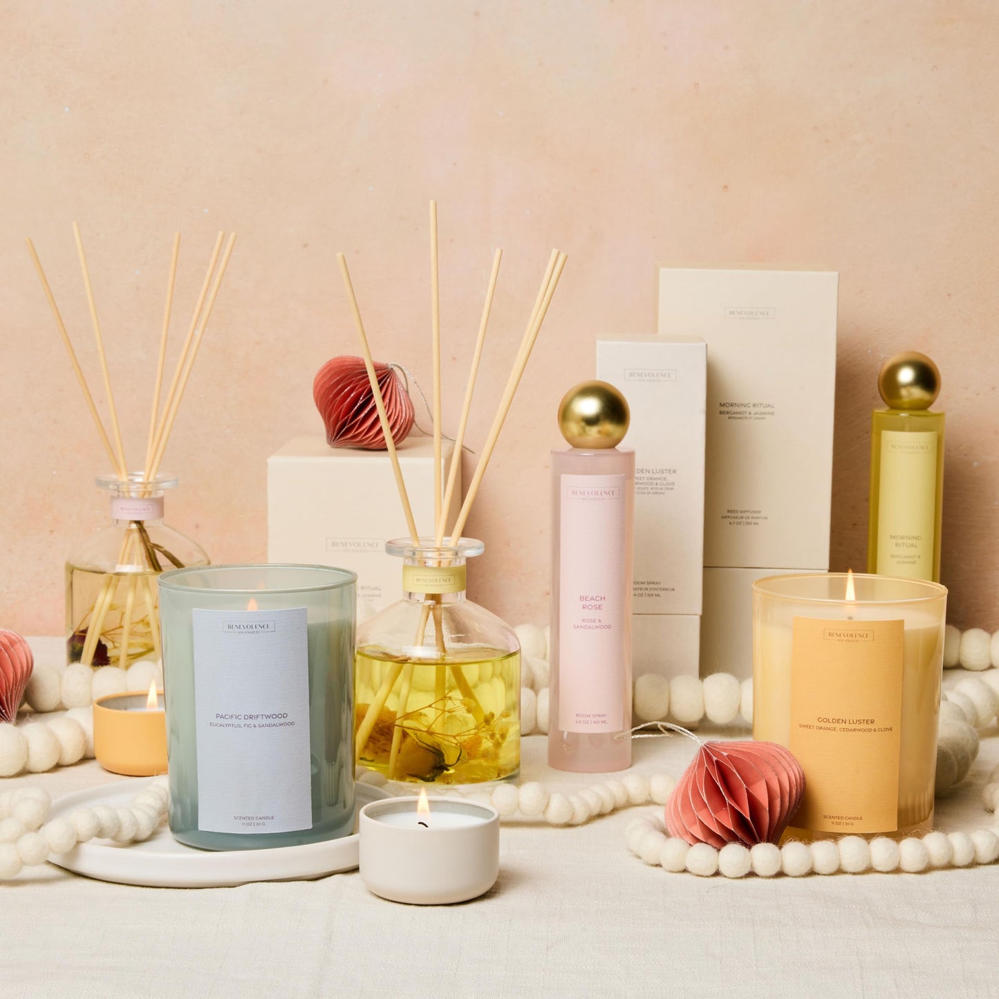 Orange, Cedarwood & Clove Scented Candle | 11oz, 60 Hour Burn | Natural Soy Wax, Cotton Wick | Soy Scented Candles for Home | Sun-Kissed Collection - Golden Luster