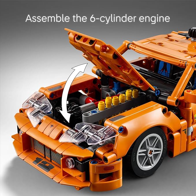 LEGO Technic Fast and Furious Toyota Supra MK4 Building Kit- Toy Car for Kids Boys and Girls Ages 9+ - Creative Gift for Fast and Furious Car Fans - Realistic Engineering Details - 42204