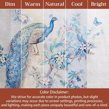 Maison d' Hermine Premium Table Cloth Square Table 100% Combed Cotton 70 x 70 Inches Tablecloth Reusable Decorative for Dining Room, Farmhouse, Party, Festive & Wedding - Peacock Utopia - Orginal