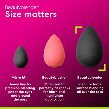 Beautyblender® | Original Pink Beauty Blender Makeup Sponge, Super-Soft Foam Easily Blends Foundations, Powders & Creams, Made in USA, Reusable, Washable, Streak Free Application, Vegan, Cruelty Free