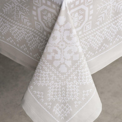 Maison d' Hermine Table Cloth Rectangle Table 100% Cotton 60 x 120 Inches Fall Tablecloth Reusable Everyday Use for Thanksgiving Christmas Decorations Dining Farmhouse Party (Cozy Christmas)