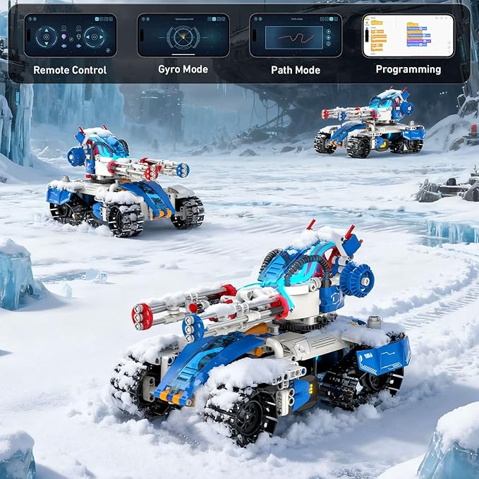 5in1 STEM Robot Building Kits for Kids 6-12 App &amp Remote Control STEM Car Tank Truck Robot Building Toys for Kids Science Learning 800Pcs DIY Building Sets Erector Sets Gifts for Boys Girls