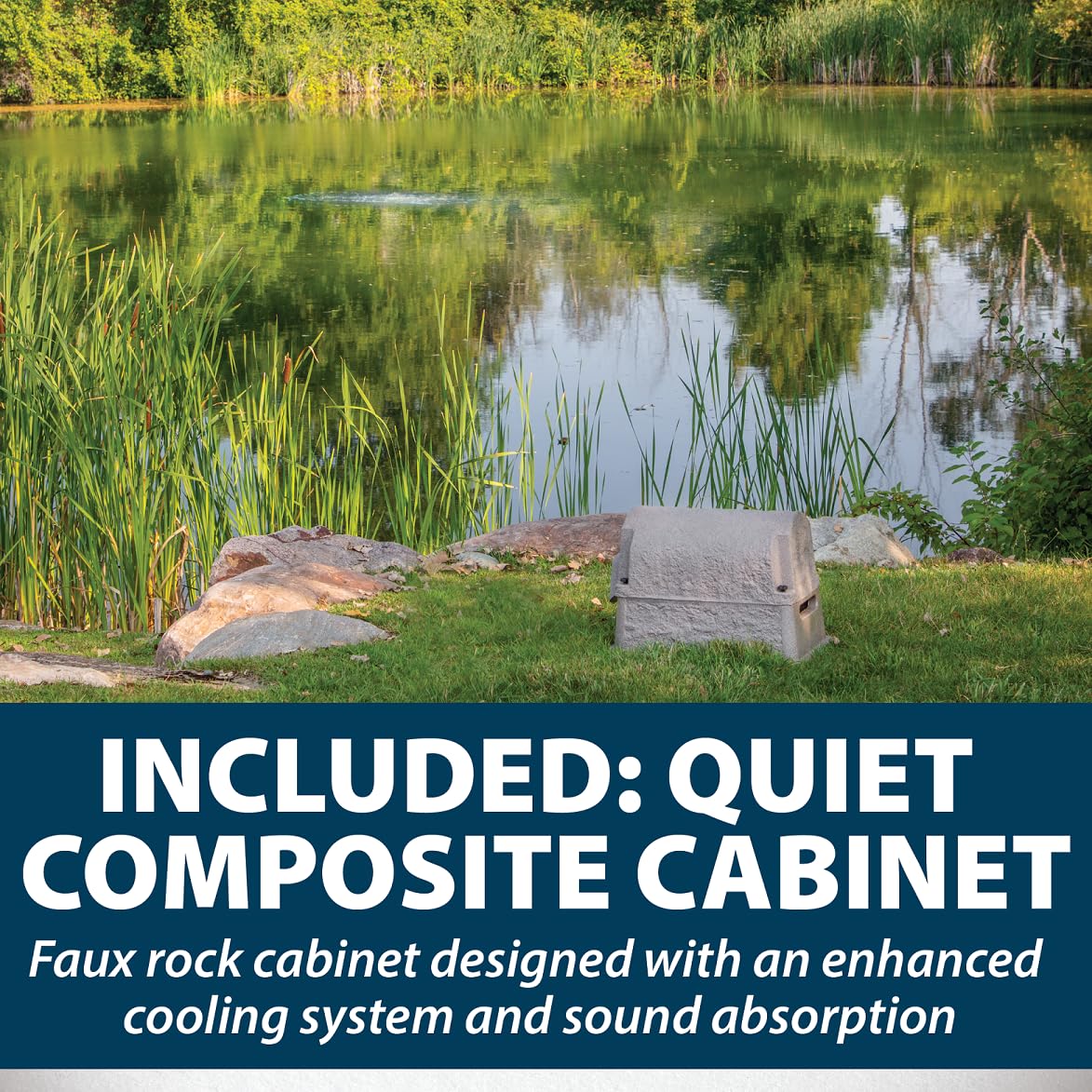Airmax PondSeries PS10 Aeration System, Pond & Lake Aerator, Aerate Ponds & Lakes up to 1 Acres, Quiet & Energy Efficient Compressor, Maximum Water Circulation, 1 Air Diffuser Kit, 115v