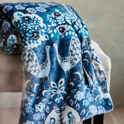 Fleece Cozy Life Throw Blanket, Enchantment Blue