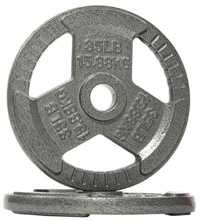 Fitvids Cast Iron Plate Weight Plate for Strength Training and Weightlifting, 2-Inch Center, 35LB (Set of 2)