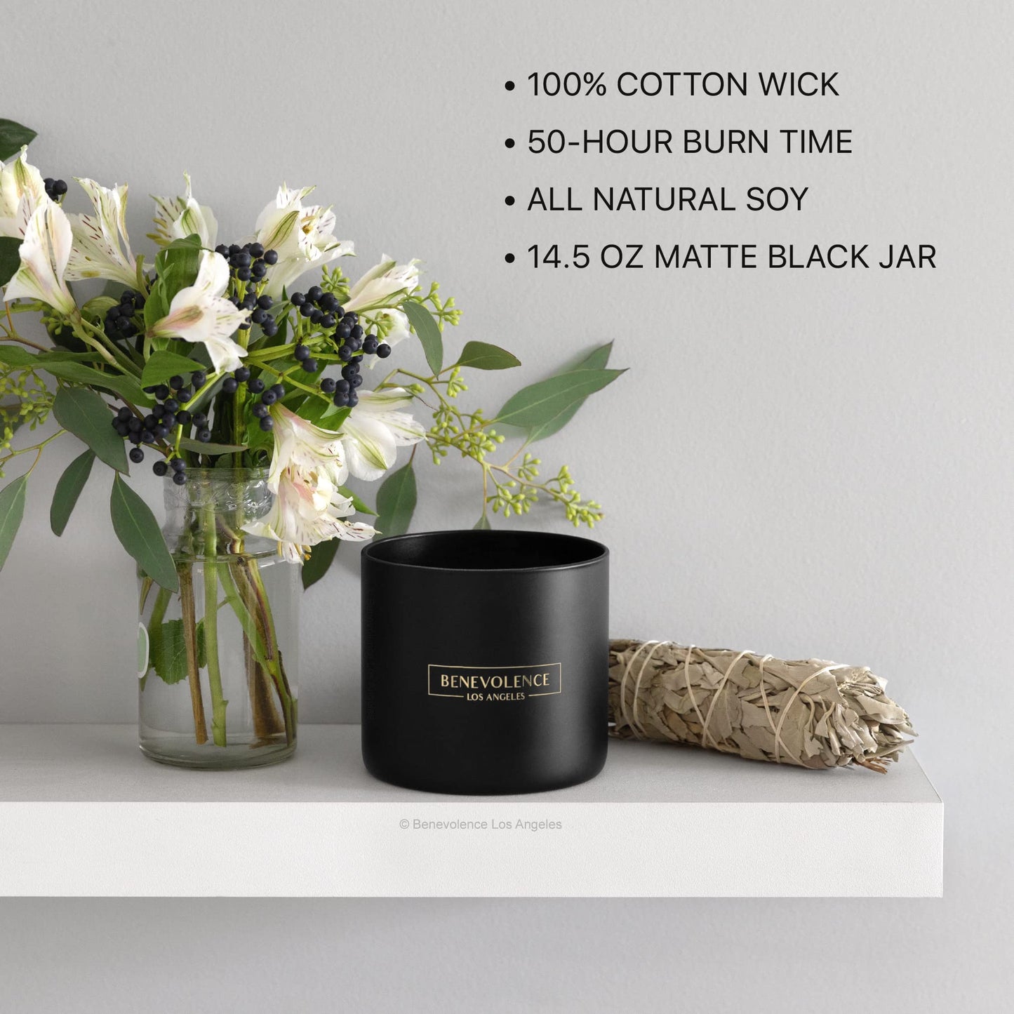 Benevolence LA Pine Wood Scented Candles | 14.5 oz Christmas Candles for Women | 45 Hour Burn Pine Scented Candles for Home | Holiday Candles | Pine Scent Aromatherapy Candles