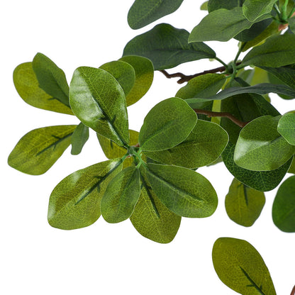 GarveeHome Faux Olive Tree 5ft, Olive Trees Artificial Indoor with White Planter, Artificial Silk Plants with Green Leaves and Big Fruits for Home Office DéCor Living Room Bedroom Stairs Foyer,2 Pack