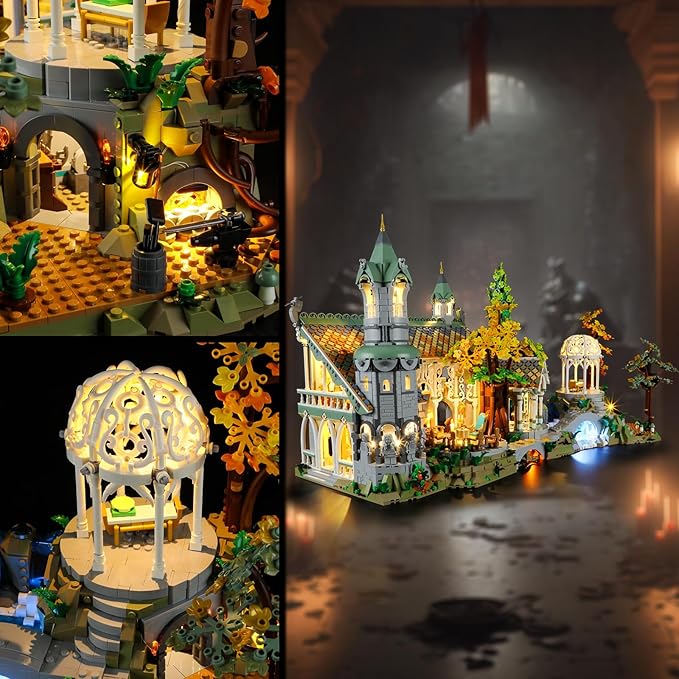 Vaodest Led Light for Lego 10316 The Lord of The Rings: Rivendell Building Blocks ModelDesign and Configuration Compatible with Model 10316(Led Light Only Not Building Block Kit)