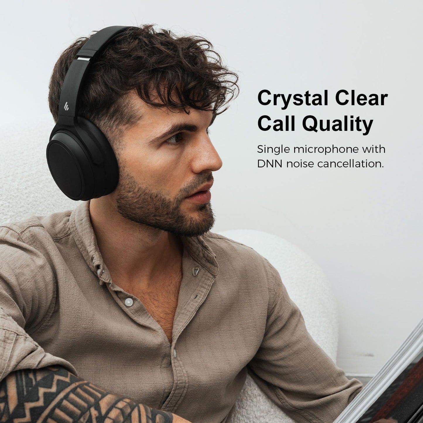 Edifier WH700NB Wireless Active Noise Cancellation Over-Ear Headphones, Bluetooth 5.3 Foldable Lightweight Headset, Dual Device Connection 68-Hour Battery Life, for Travel Home Office (Black)