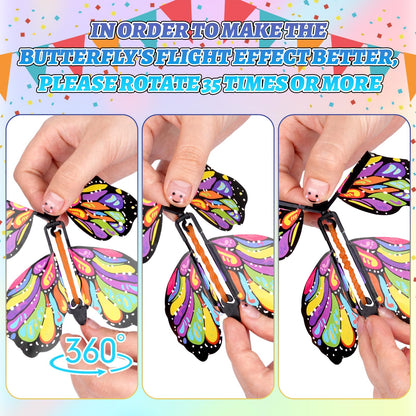 Prewplam 2026 Flying Butterfly Surprise Box, Graduation Gift Boxes with 8 Pcs Flying Butterfly, Explosion Graduation Gift Box High School College Graduation Party Favors - Blue and Gold
