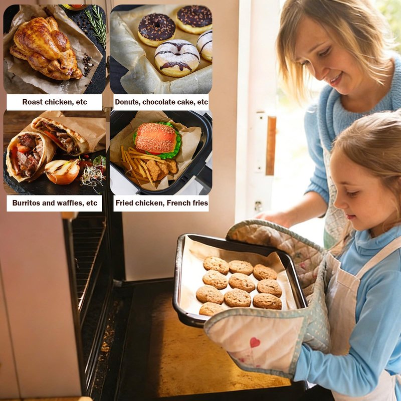 DTFMZOV 12in x 98ft Unbleached Parchment Paper for Baking, High Temperature Resistant Parchment Paper Roll, Non-Stick Greaseproof Baking Paper for Cooking Grilling Air Frying (Brown, 12in x 98ft)