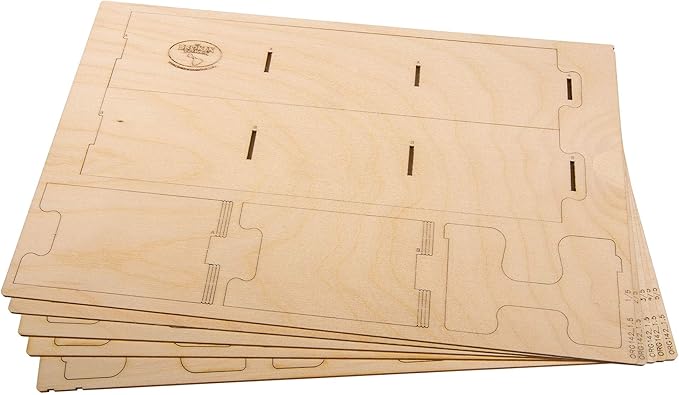 The Broken Token Horizontal Card Organizer for Wooden Artist Case - 4-Row Wood Storage Box with Multiple Adjustable Dividers (Wooden Case Not Included)