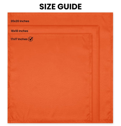 Utopia Home [24 Pack, Orange] Cloth Napkins 17x17 Inches, 100% Polyester Hemmed Edges, Washable and Reusable Ideal for Halloween, Thanksgiving, Parties, Weddings and Dinners
