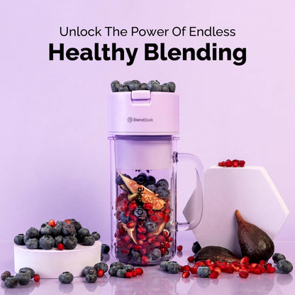 Personal Portable Blender For Shakes & Smoothies, Leakproof & Stylish Portable Mason Jar Shaker, Rechargeable Mini Blender with 10-Blade Blending System 14oz, Pink
