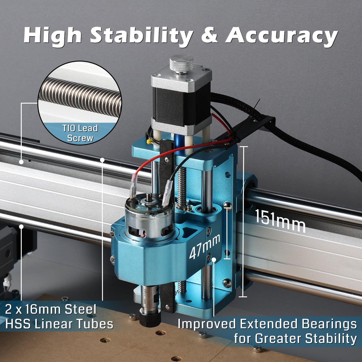 Genmitsu CNC Router Machine 4040-PRO + XZ-axis Extension Kit + Threaded Inserts 2040 MDF Spoilboard