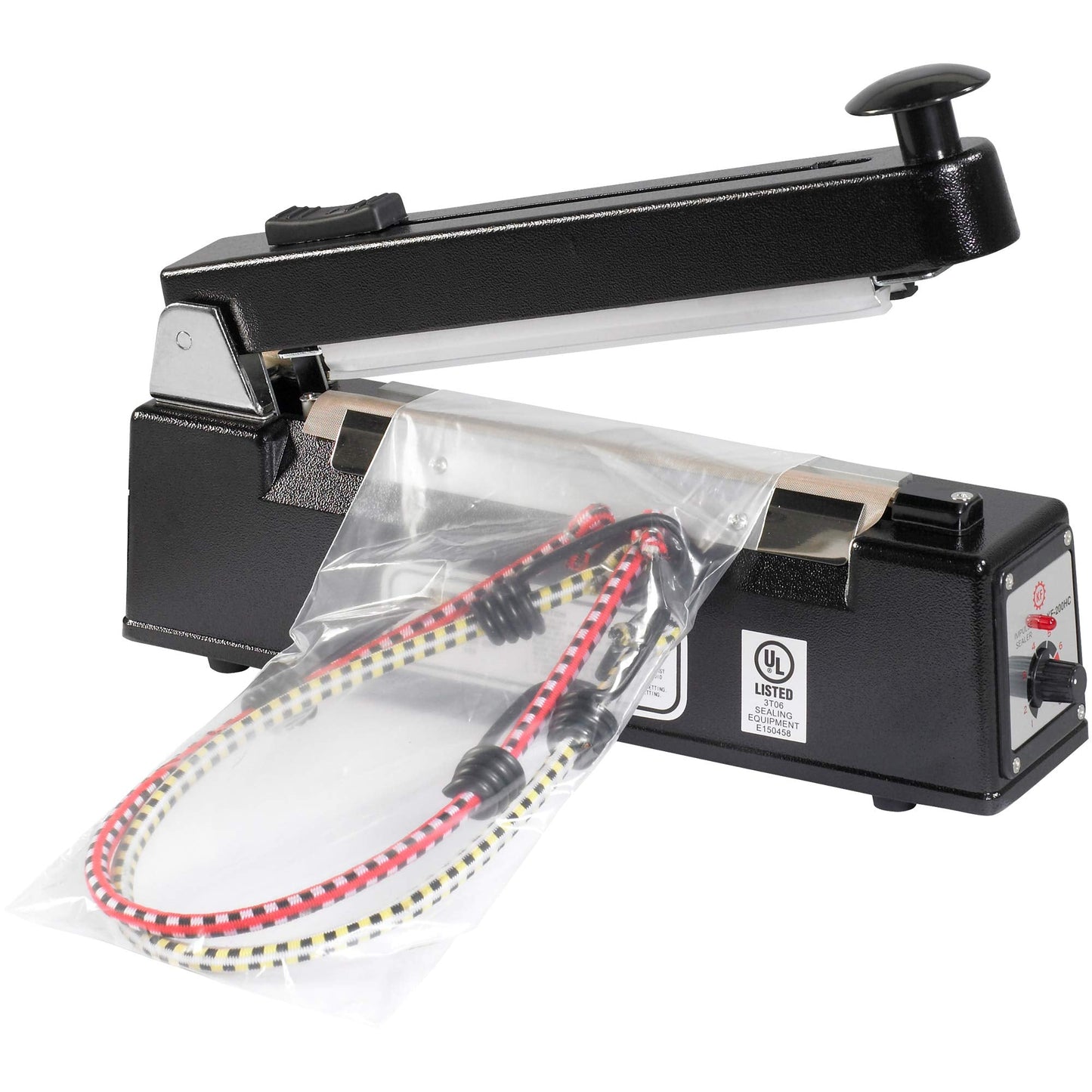 BOX USA 8" Impulse Manual Heat Sealing Bag Machine with Cutter for Closing Plastic Poly Bags and Tubing (1 Machine)