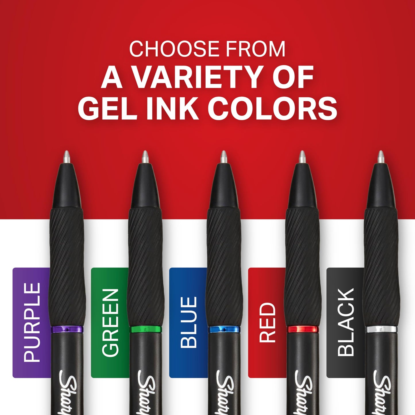 Sharpie S-Gel Drawing Pens Writing Ink For Journaling Coloring Bold Point (1.0Mm) Black Ink 12 Count