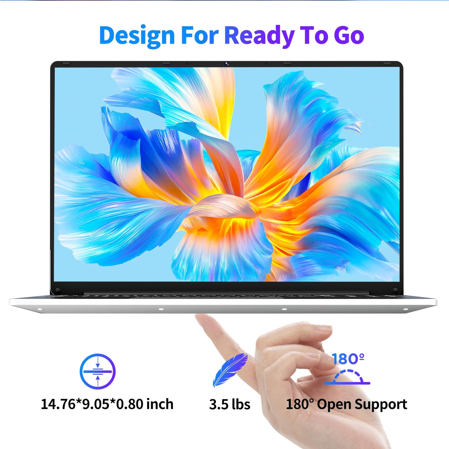 NIAKUN Laptop Computer, Gaming Laptops 2026, 16" Lap Top PC Windows 11 Pro, 16GB RAM 1TB SSD, Intel N95 Processor, Office 365, Backlit Keyboard,Fingerprint Unlock, 2-Year Warranty