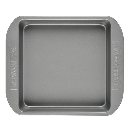 Farberware Nonstick Bakeware 9-Inch Square Cake Pan, Gray