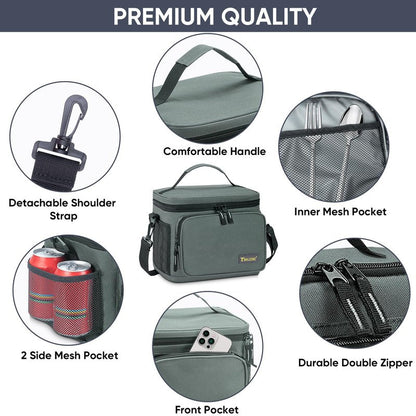 BALEINE Insulated Lunch Bag for Men Women, 22 Can Leakproof Cooler Bag with Adjustable Shoulder Strap for Work Picnic, Lunch Box for Women Men (Large, Blue)