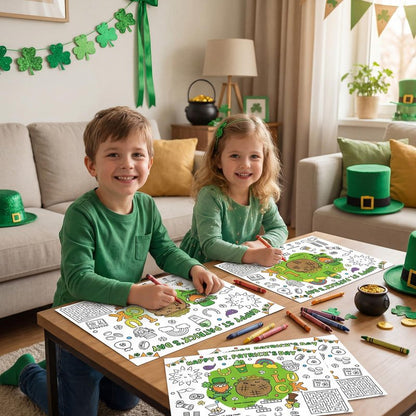 45pcs Fall Disposable Coloring Placemats Fall Crafts for Kids Coloring Poster Autumn Party Supplies Favors School Classroom Activities Paper Table Mats