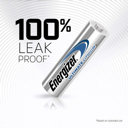Energizer Ultimate Lithium AA Batteries, World's Longest Lasting Battery for High-Tech Devices (4 Each), Black (EVEL91BP4)