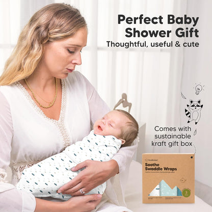 Organic Baby Swaddle Sleep Sacks by 3-Pack | Soft & Snug for Newborns 0-3 Months - Galaxy Design