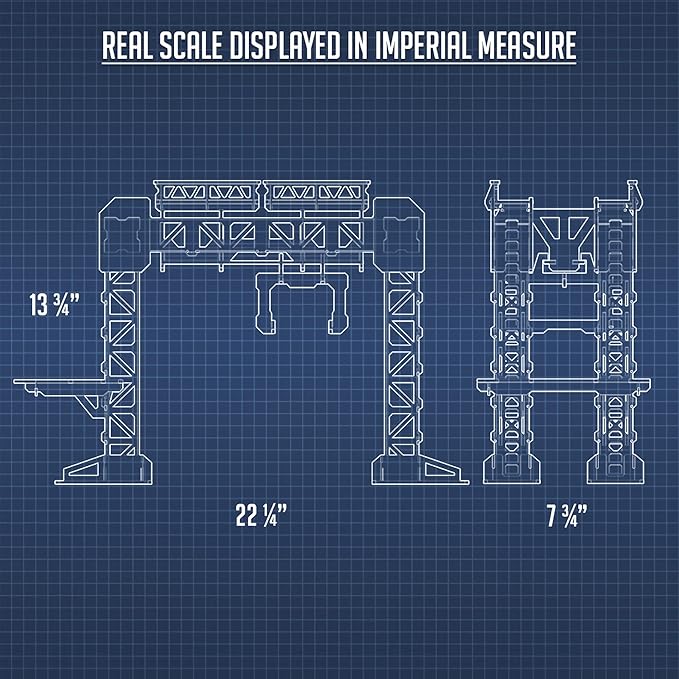 TinkerTurf Sci-Fi Terrain: MagLev Depot v2 Neutral Theme Sturdy Affordable Great-Looking Full-Color Terrain Quick and Easy to Assemble Virtually Limitless Setups