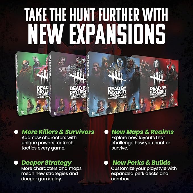 Dead by Daylight The Board Game | Horror Game with Miniatures | Survival Strategy Game for Adults and Teens | Ages 17+ | 3-5 Players | Average Playtime 30-60 Minutes | Made by Level 99 Games